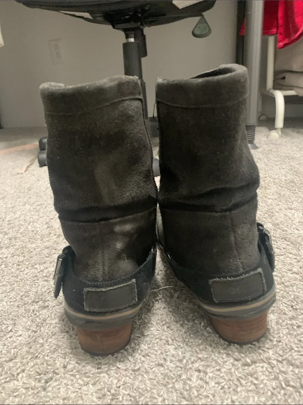 Sorel Slim Shortie Black Suede Boots